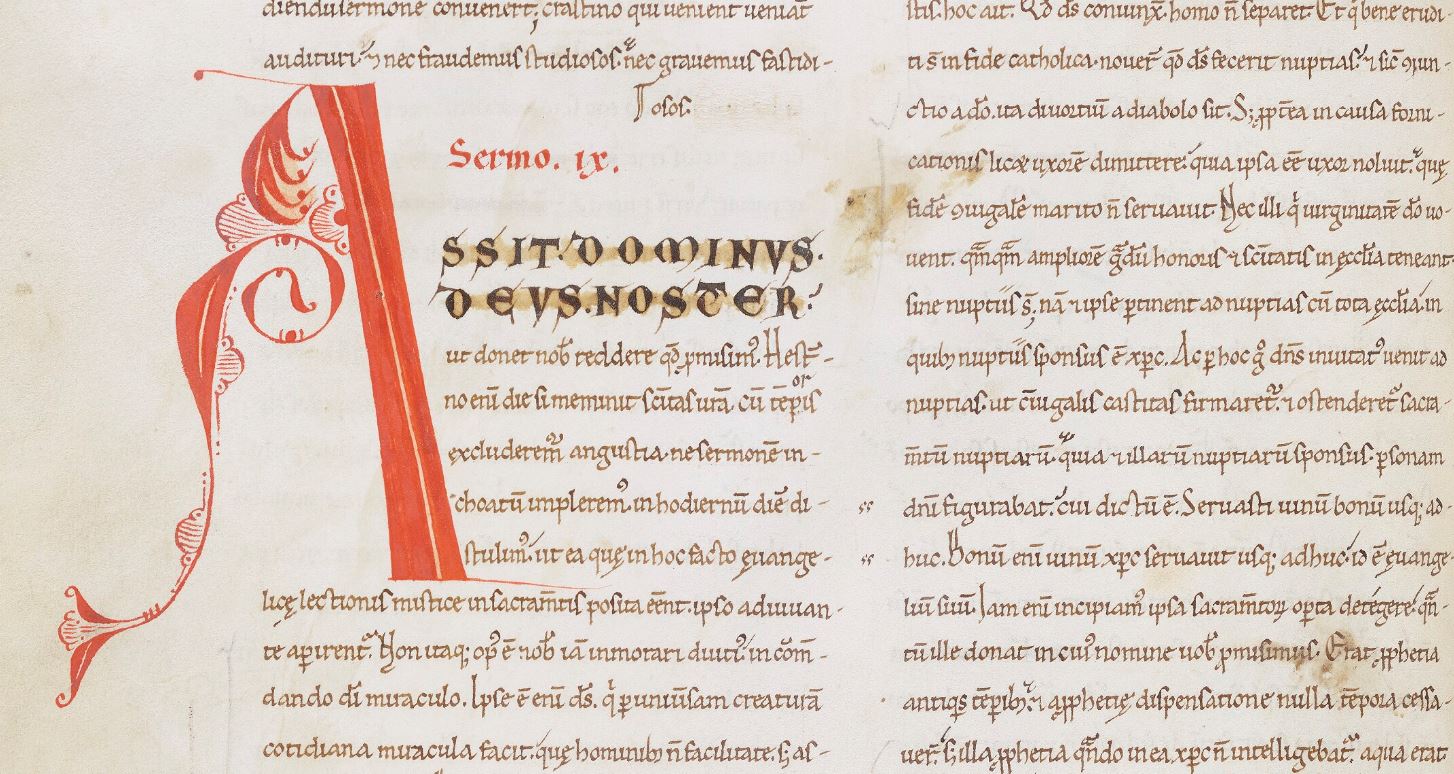 Single-colour initial A, MS. Laud Misc. 144, fol. 26v.